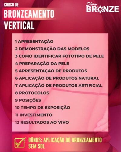 Curso Bronzeamento Vertical NO SOL By Mirele Ramos - Imagem 3